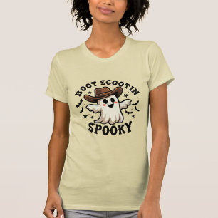T-shirt Boot Scootin' Éffrayant Cowboy Ghost Halloween