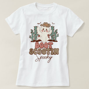 T-shirt Boot Scootin Éffrayant Western Boo Ghost Halloween