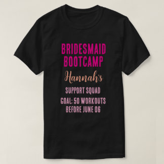 T-shirt Bootcamp personnalisé pour demoiselles d'honneur