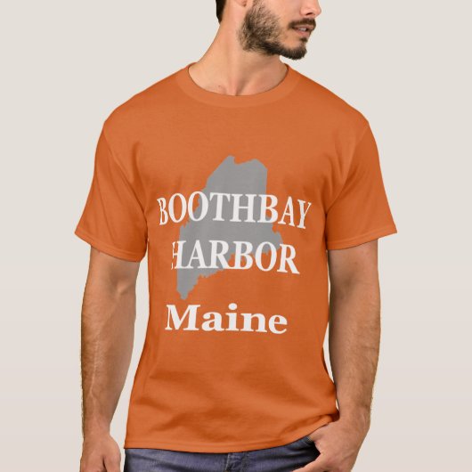 T-shirt Boothbay Harbour Maine State City and Town Pride (Devant)