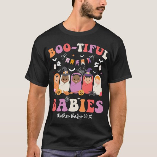 T-shirt Bootiful Babies Mother Baby Unit Nurse Halloween (Devant)