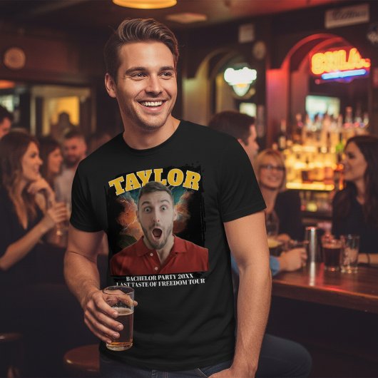 T-shirt Bootleg Concert Photo and Text Personalized Fun