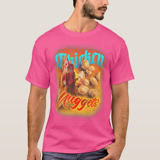 T-shirt Bootleg Poulet Nuggets Funny 90S Bootleg Rap (Devant)