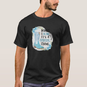 T-shirt Boots And Bling C'est une petite fille qui roule