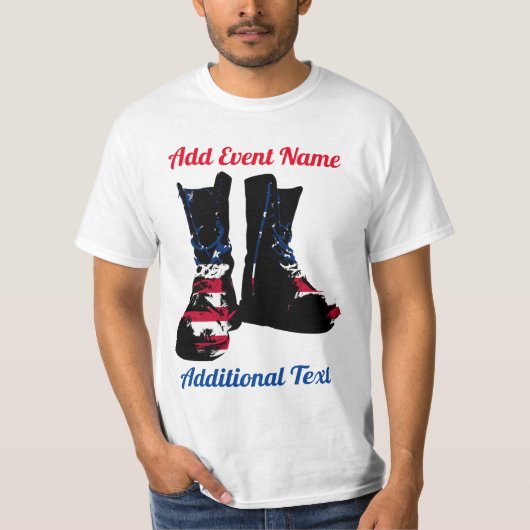 T-shirt Boots de combat américains (Devant)