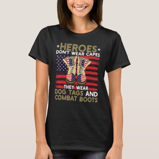 T-shirt Boots de combat Heroes Veterans Day 2021 American  (Devant)