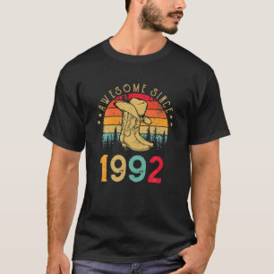 T-shirt Boots De Cowboy Étonnant Depuis 1992 30E Anniversa