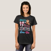 T-shirt Boots Or Bows Godmother Loves You Gender Reveal We (Devant entier)