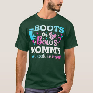 T-shirt Boots ou Bows maman Genre Reveillez Baby shower An