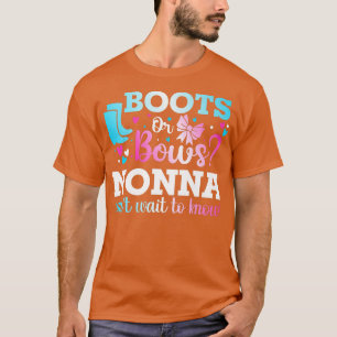 T-shirt Boots ou Bows Nonna Baby shower de révélation de g