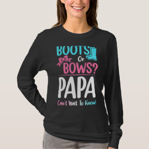 T-shirt Boots Ou Bows Papa Genre Révéler Grossesse Announc
