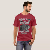 T-shirt BOOTS SUR LE SOL (Gry) (Devant entier)