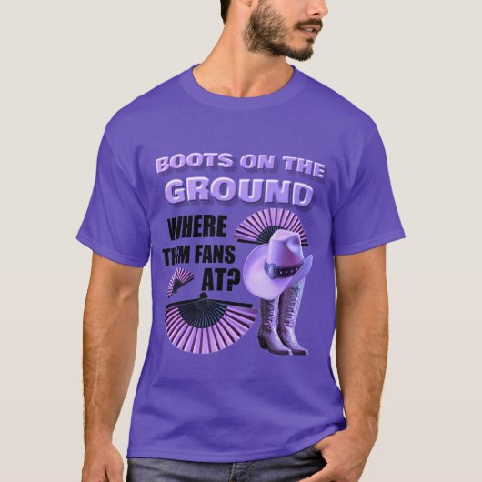 T-SHIRT BOOTS SUR LE SOL (PURP) (Devant)