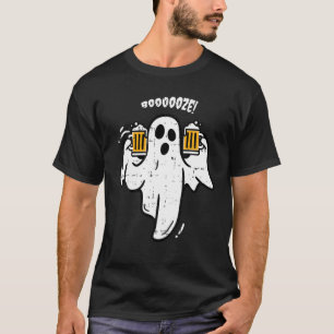 T-shirt Booze Boo Ghost Boire Beer Costume Easy Hallowe