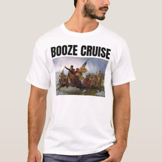 T-shirt Booze Cruise 4th Of July George Washington