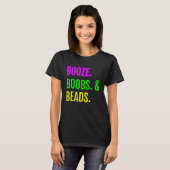T-shirt Booze perles Mardi Gras design New Orleans Tee (Devant entier)