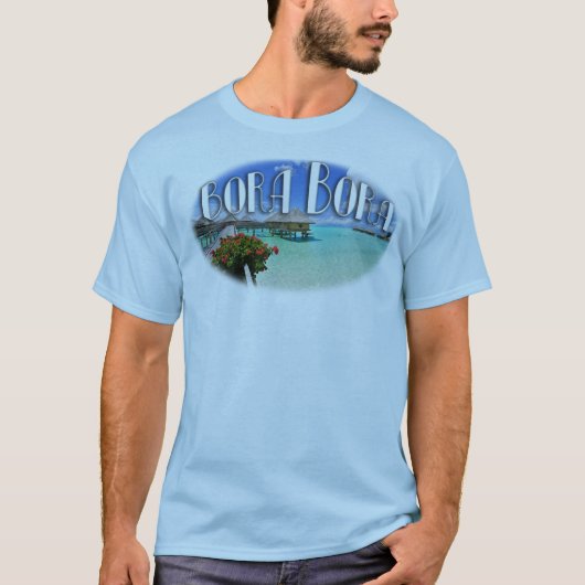 T-SHIRT BORA BORA PAR LES CHEMISES EXOTIQUES D'ÎLE (Devant)