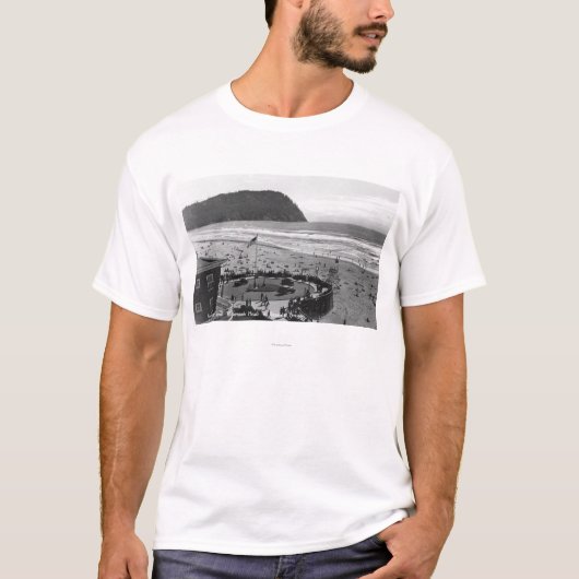 T-shirt Bord de la mer, scène de plage de l'Orégon de (Devant)