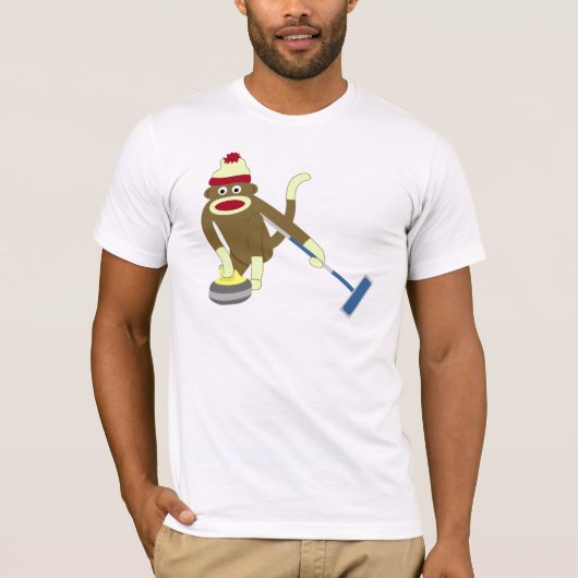 T-shirt Bordage olympique de singe de chaussette (Devant)