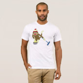T-shirt Bordage olympique de singe de chaussette (Devant entier)