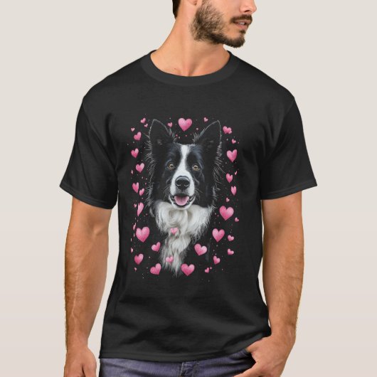 T-shirt Border Collie Chien Mignon (Devant)