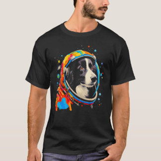T-shirt Border Collie Dog  Astronaut