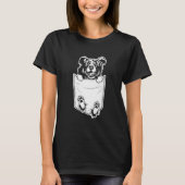 T-shirt Border collie dog ripped in pocket art graphic the (Devant)