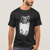 T-shirt Border collie dog ripped in pocket art graphic the (Devant)