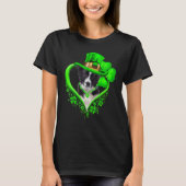 T-shirt Border Collie Dog St Patricks Day Lover Irish Sham (Devant)