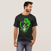 T-shirt Border Collie Dog St Patricks Day Lover Irish Sham (Devant entier)