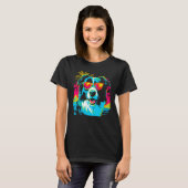 T-shirt Border Collie Dog Sunglasses (Devant entier)