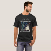 T-shirt Border Collie Dog The Lord Will Stand With You Chr (Devant entier)