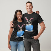 T-shirt Border Collie Herding Dog Easter Bunny Egg Hunting (Unisexe)