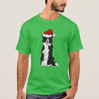 T-shirt Border Collie Noël rétro