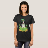 T-shirt Border Collie Saint-Patrick Collier Irlandais Trèf (Devant entier)