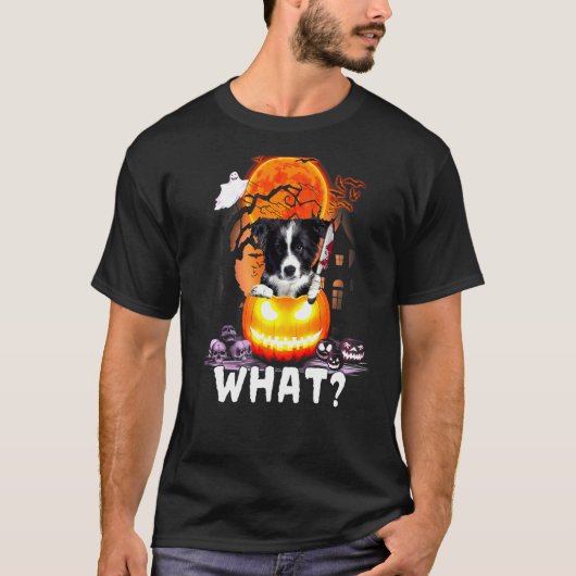 T-shirt Border Collie What Border Collie With Knife Kille (Devant)