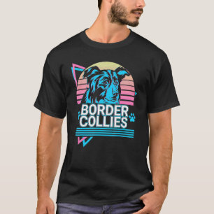 T-shirt Border Collies Rétro