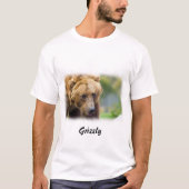 T-shirt Bordure blanche grizzli (Devant)