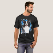 T-shirt Bordure Collie Amoureux des chiens coloré (Devant entier)