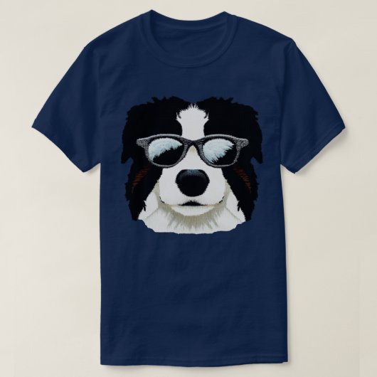 T-shirt Bordure Collie Chien (Design devant)