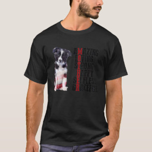 T-shirt Bordure Collie Extraordinaire Aimer Fort Happy Sel