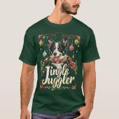 T-shirt Bordure Collie Funny Noël (Devant)