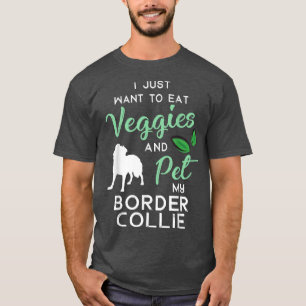 T-shirt Bordure Collie Funny Vegan Propriétaire Amoureux d