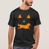T-shirt Bordure Collie Halloween Éffrayant visage Chien cl (Devant)