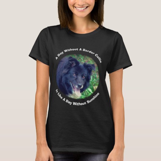 T-shirt Bordure Collie Jour sans (Devant)