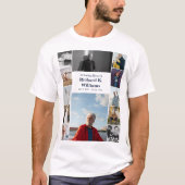 T-shirt Bordure de texte bleu de 12 photos célébrant la vi (Devant)