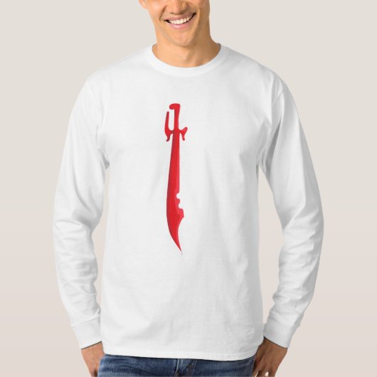 T-shirt Bordure Écarlate – Conception d'Épée Intense (Devant)