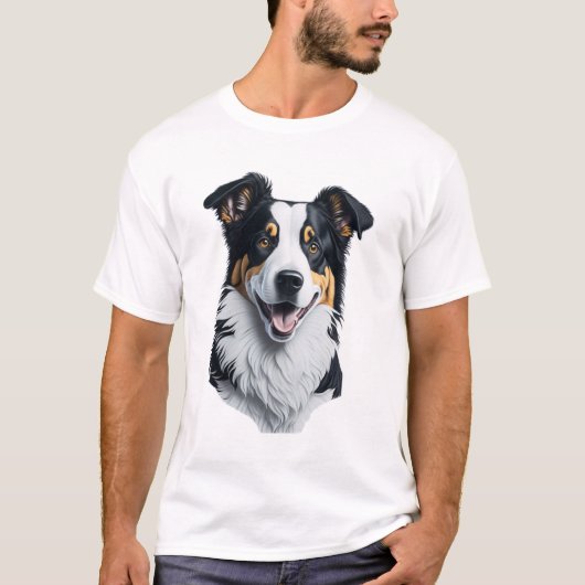 T-shirt Bordure face Collie (Devant)