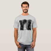 T-shirt Bordure noire Collie Art animal (Devant entier)