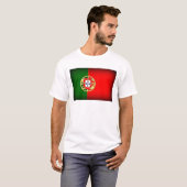 T-shirt Bordure noire du drapeau du Portugal (Devant entier)